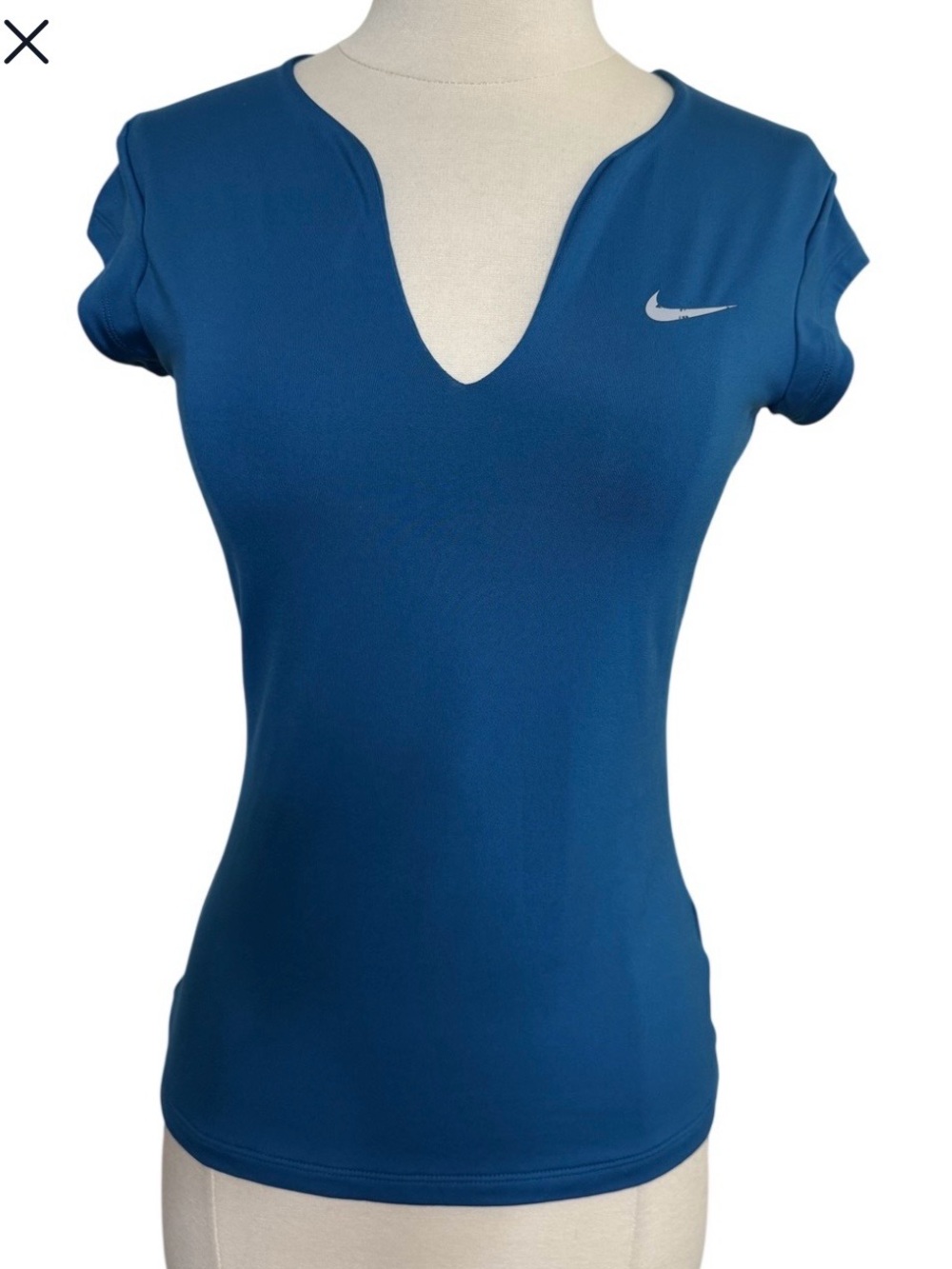 Nike Women's Teal Blue V-Notch Athletic Tee